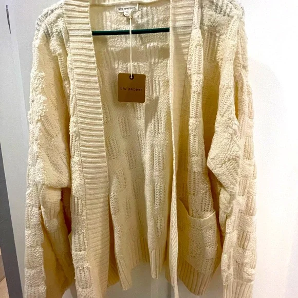 Blu Pepper Woman’s checkered cardigan, size L - Picture 2 of 8